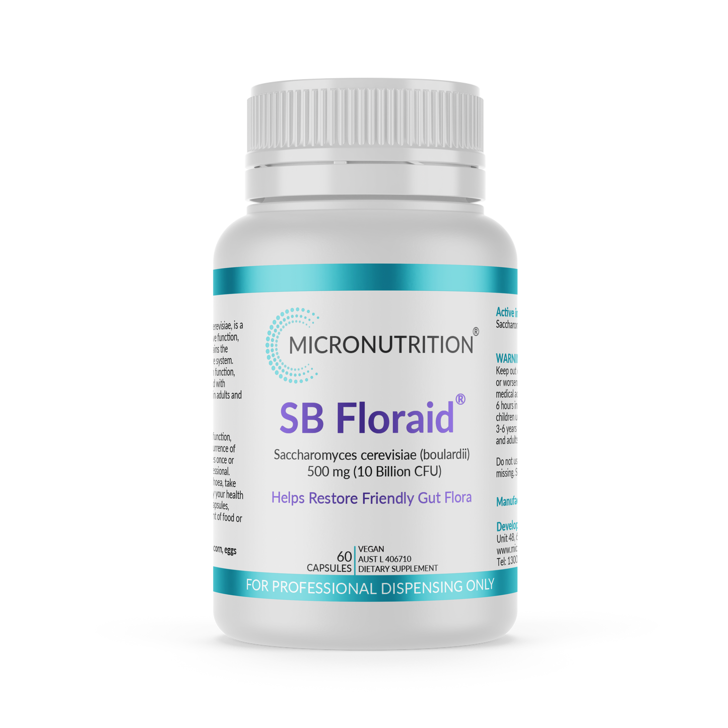 SB Floraid® (Saccharomyces boulardii) - 60 Capsules
